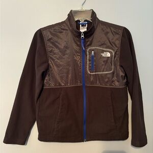 The North Face Black Jacket with Blue Zipper boys M $30